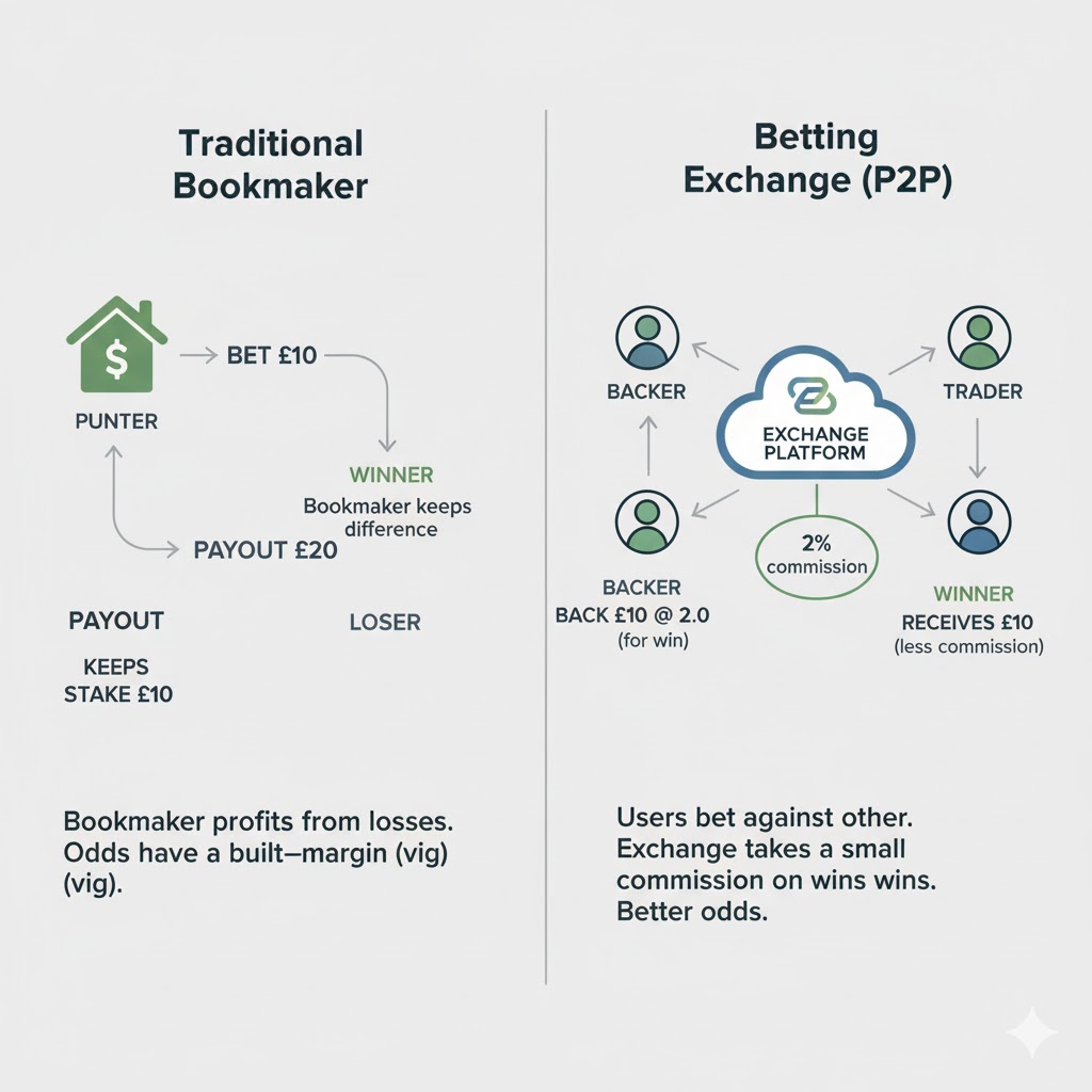 Screenshot of a typical betting exchange interface for a tennis match, highlighting the blue 'back' and pink 'lay' columns hedge bets exchange